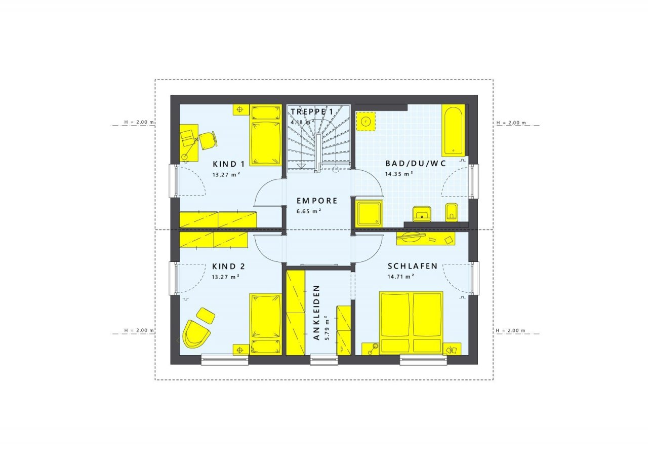 Cleveres Familienhaus-Layout