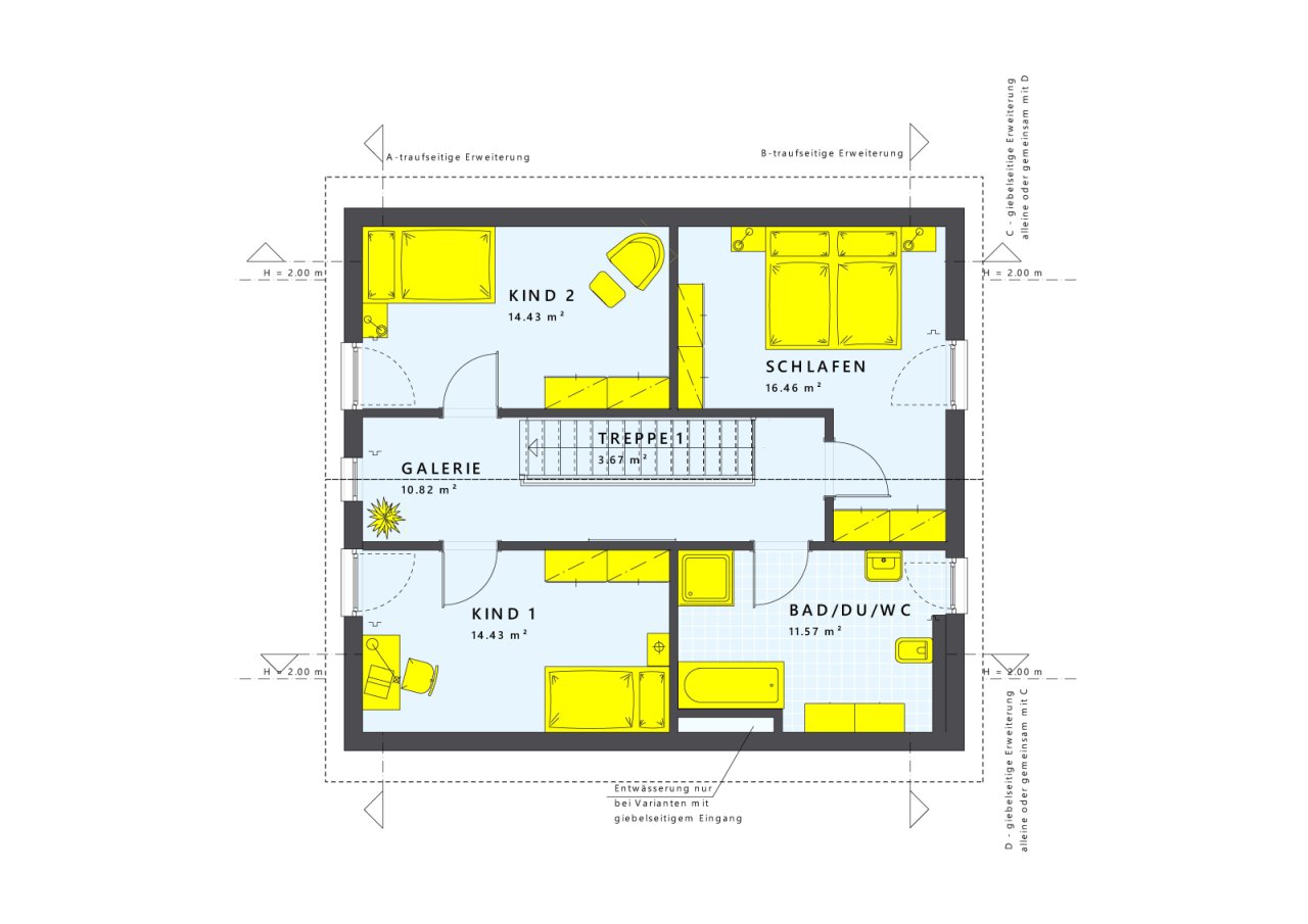 Standardgrundriss Dachgeschoss Standardgrundriss Dachgeschoss