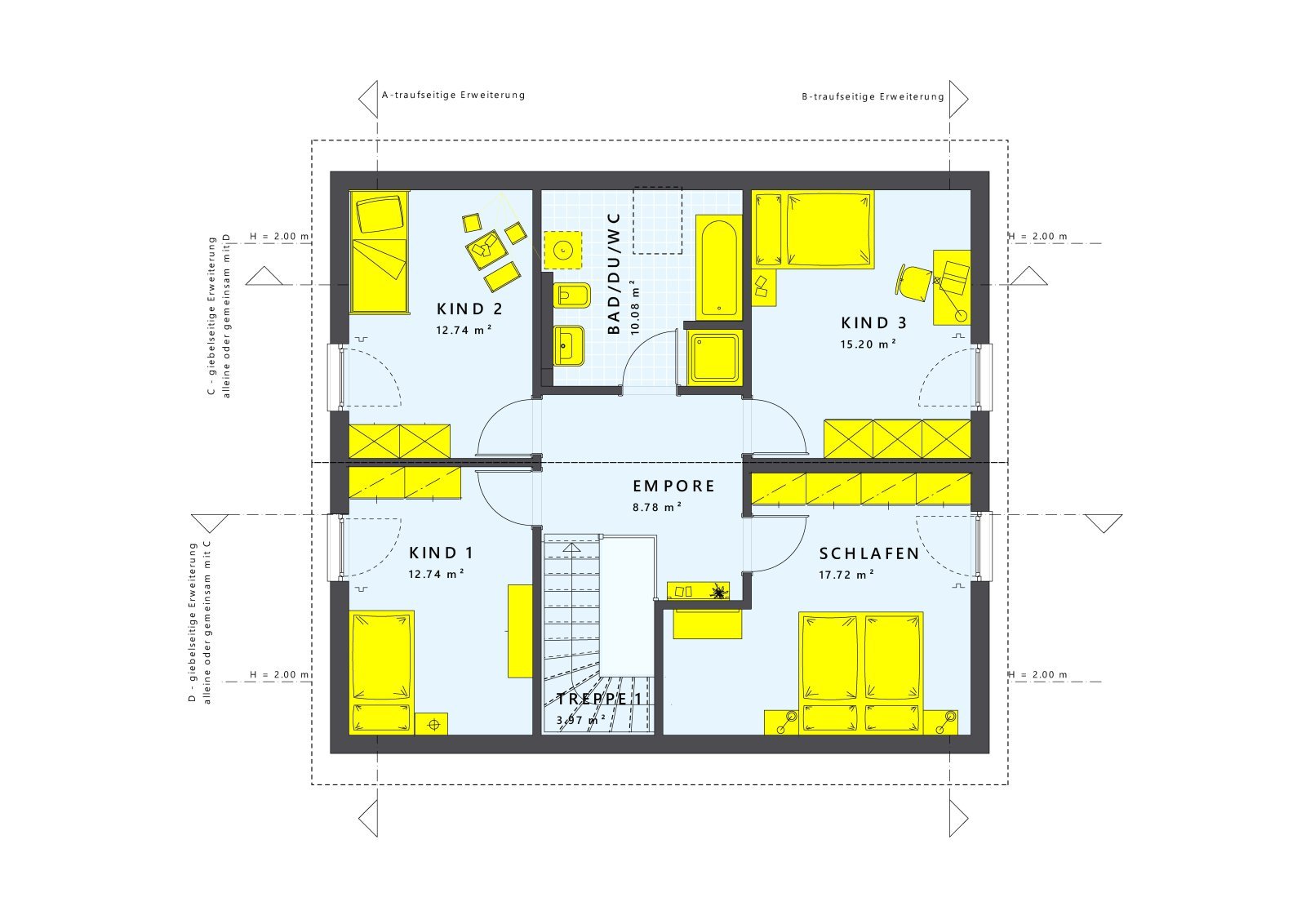 Familienfreundlicher Grundriss Familienfreundlicher Grundriss